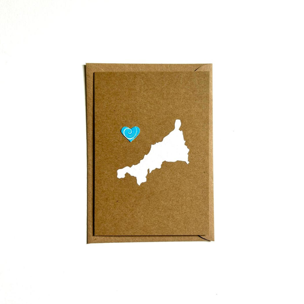 Heart Cornwall card