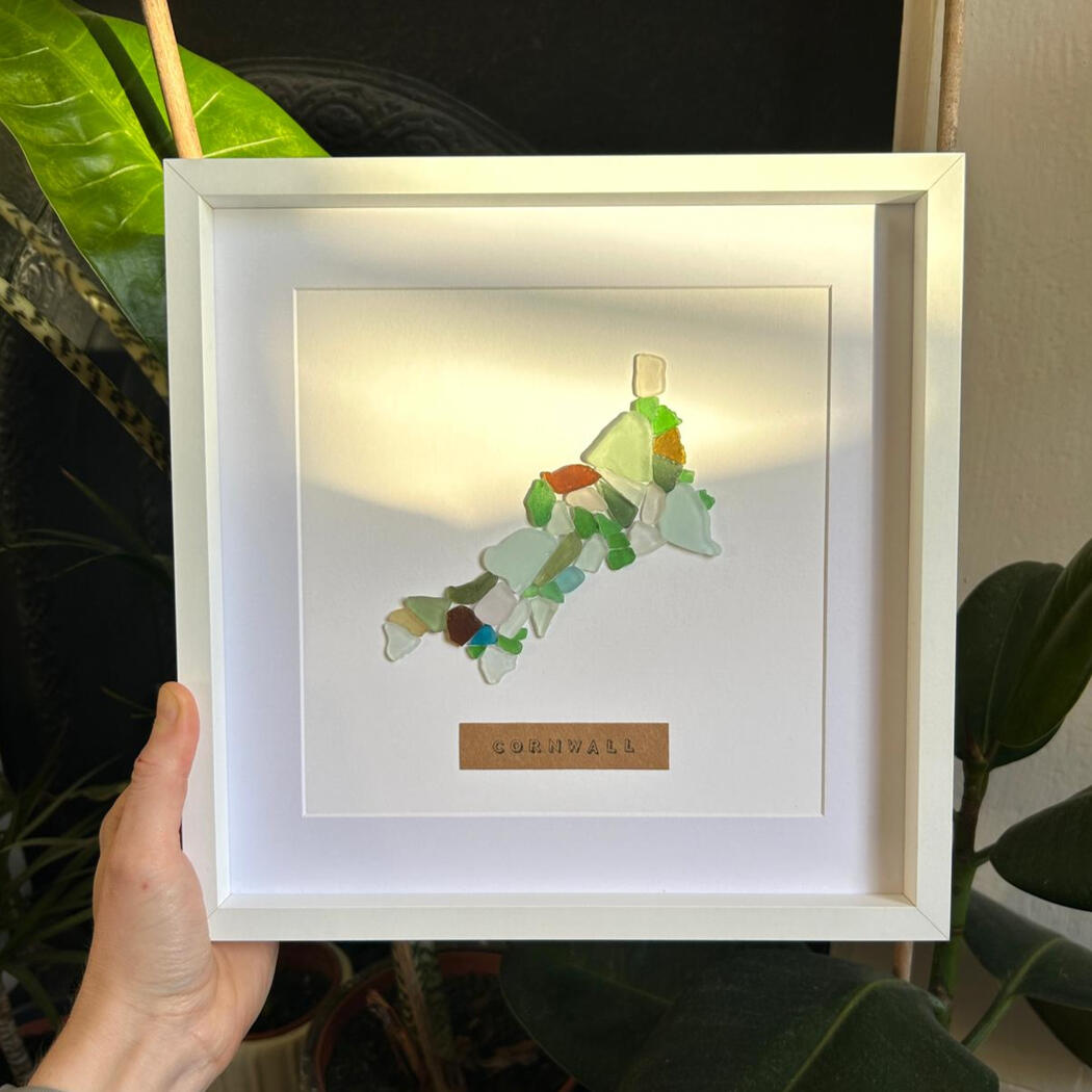 Cornwall sea glass print